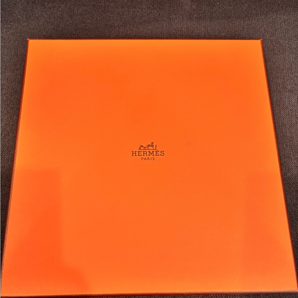 Hermes Leather Saddle Ornament in Orange